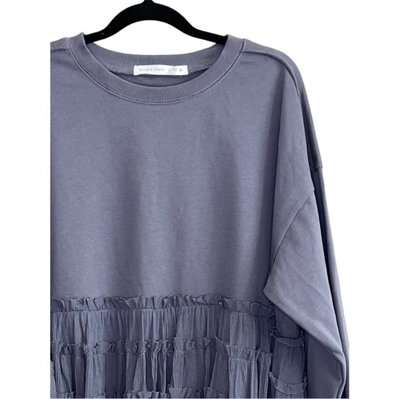 Altar'd State Blue Ruffle Sweatshirt - Picture 5 of 8
